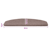 vidaXL Zelfklevende trapmatten 15 pcs Beige 80 x 24,5 x 3,5 cm