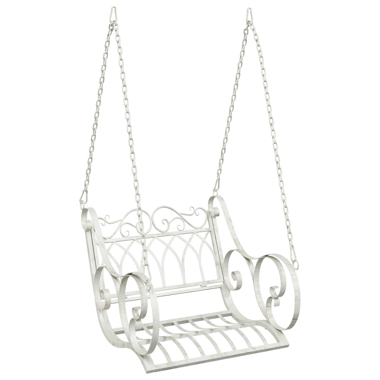 vidaXL Rocking Chair Steel 71 x 75 x 59 cm Antique White