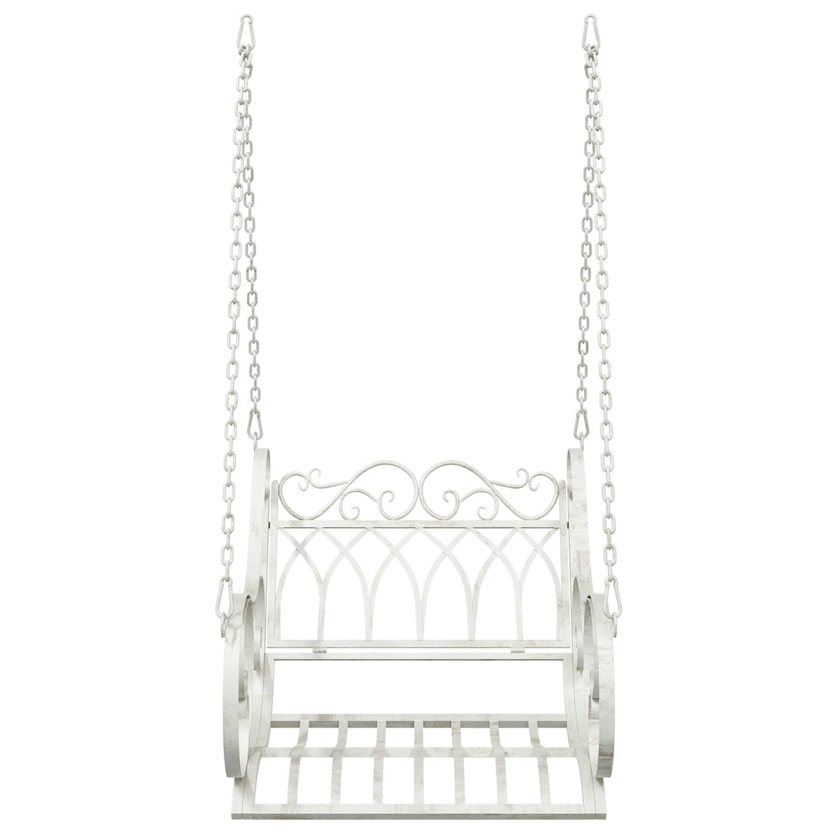 vidaXL Rocking Chair Steel 71 x 75 x 59 cm Antique White