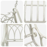 vidaXL Rocking Chair Steel 71 x 75 x 59 cm Antique White