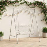 vidaXL Swing Frame Antiek wit 113 x 121,5 x 168 cm Staal