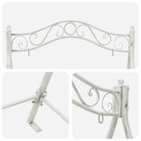 vidaXL Swing Frame Antiek wit 113 x 121,5 x 168 cm Staal