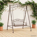 vidaXL Swing Frame Antiek wit 113 x 121,5 x 168 cm Staal