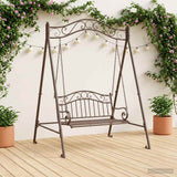 vidaXL Swing Frame Antiek wit 113 x 121,5 x 168 cm Staal