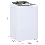 vidaXL Mini wasmachine met één tub 4,6 kg Blauw en Wit