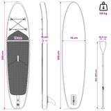 vidaXL Opblaasbare Stand Up Paddle Board HYDROS 305 x 76 x 15 cm voor