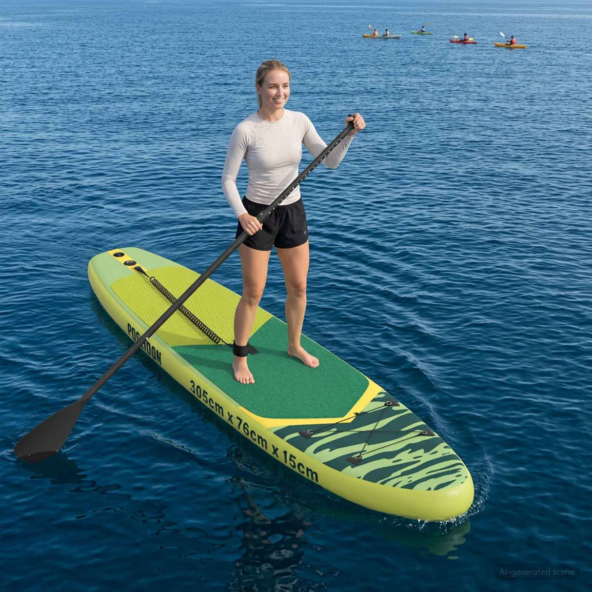 vidaXL Opblaasbare Stand Up Paddle Board HYDROS 305 x 76 x 15 cm voor