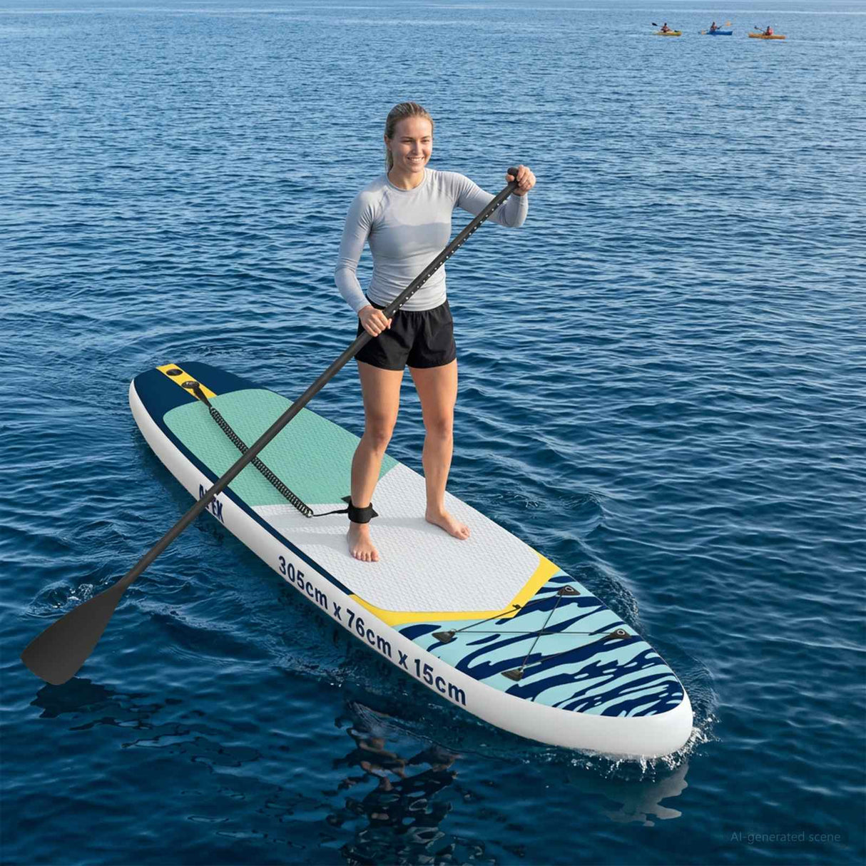 vidaXL Opblaasbare Stand Up Paddle Board HYDROS 305 x 76 x 15 cm voor