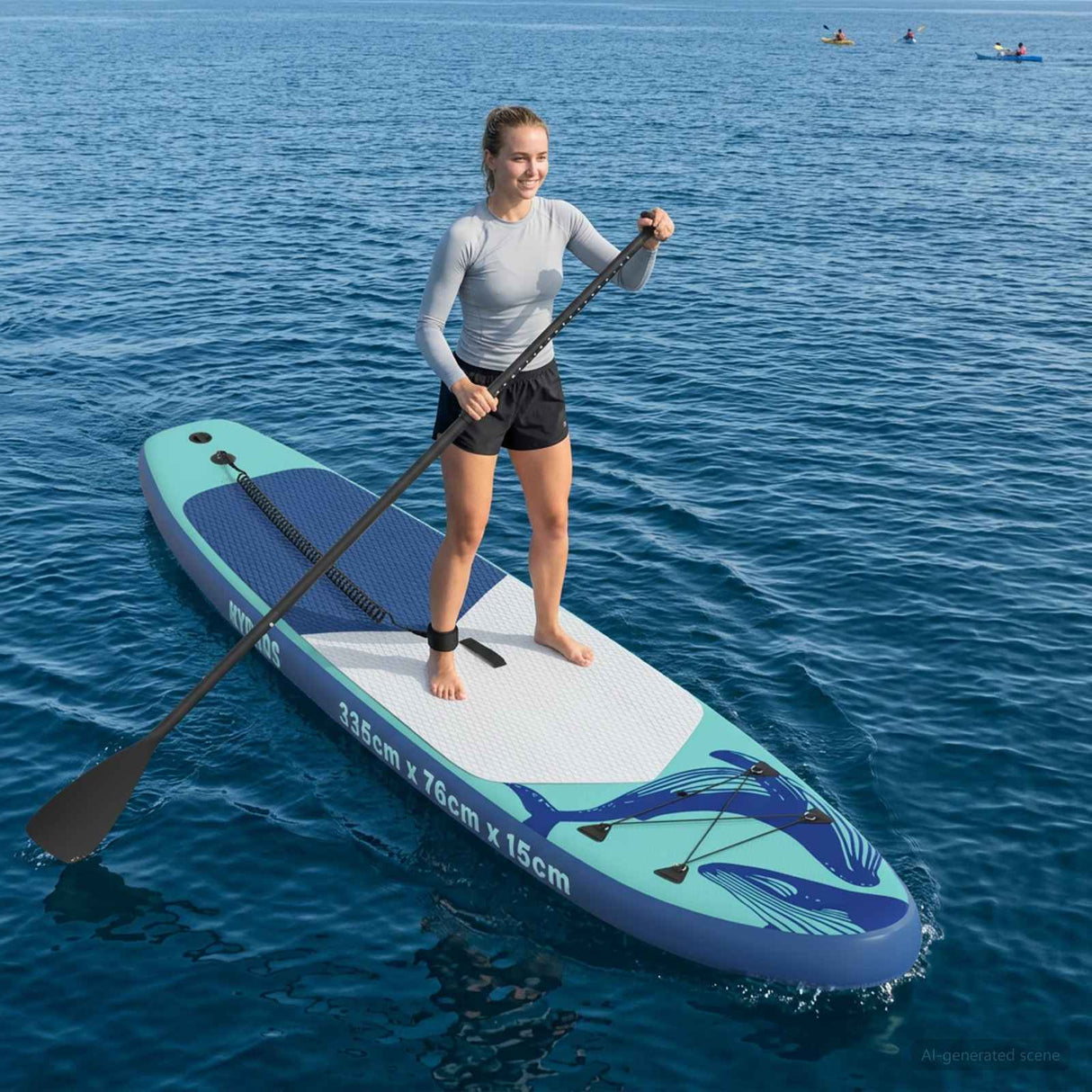 vidaXL Opblaasbare Stand Up Paddle Board HYDROS 305 x 76 x 15 cm voor