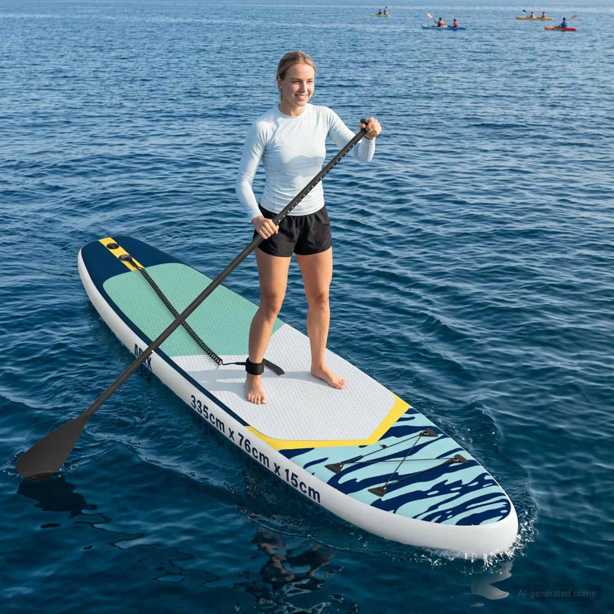 vidaXL Opblaasbare Stand Up Paddle Board HYDROS 305 x 76 x 15 cm voor
