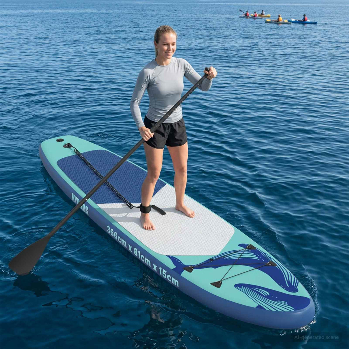 vidaXL Opblaasbare Stand Up Paddle Board HYDROS 305 x 76 x 15 cm voor