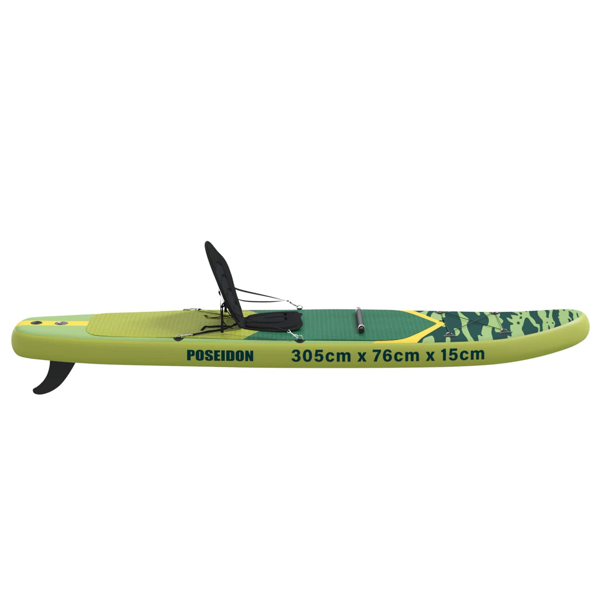 vidaXL SUP Board with Seat 2-in-1 POSEIDON 305 x 76 x 15 cm Green for