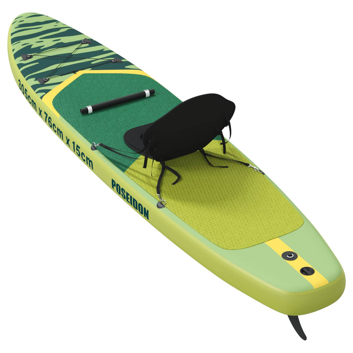vidaXL SUP Board with Seat 2-in-1 POSEIDON 305 x 76 x 15 cm Green for