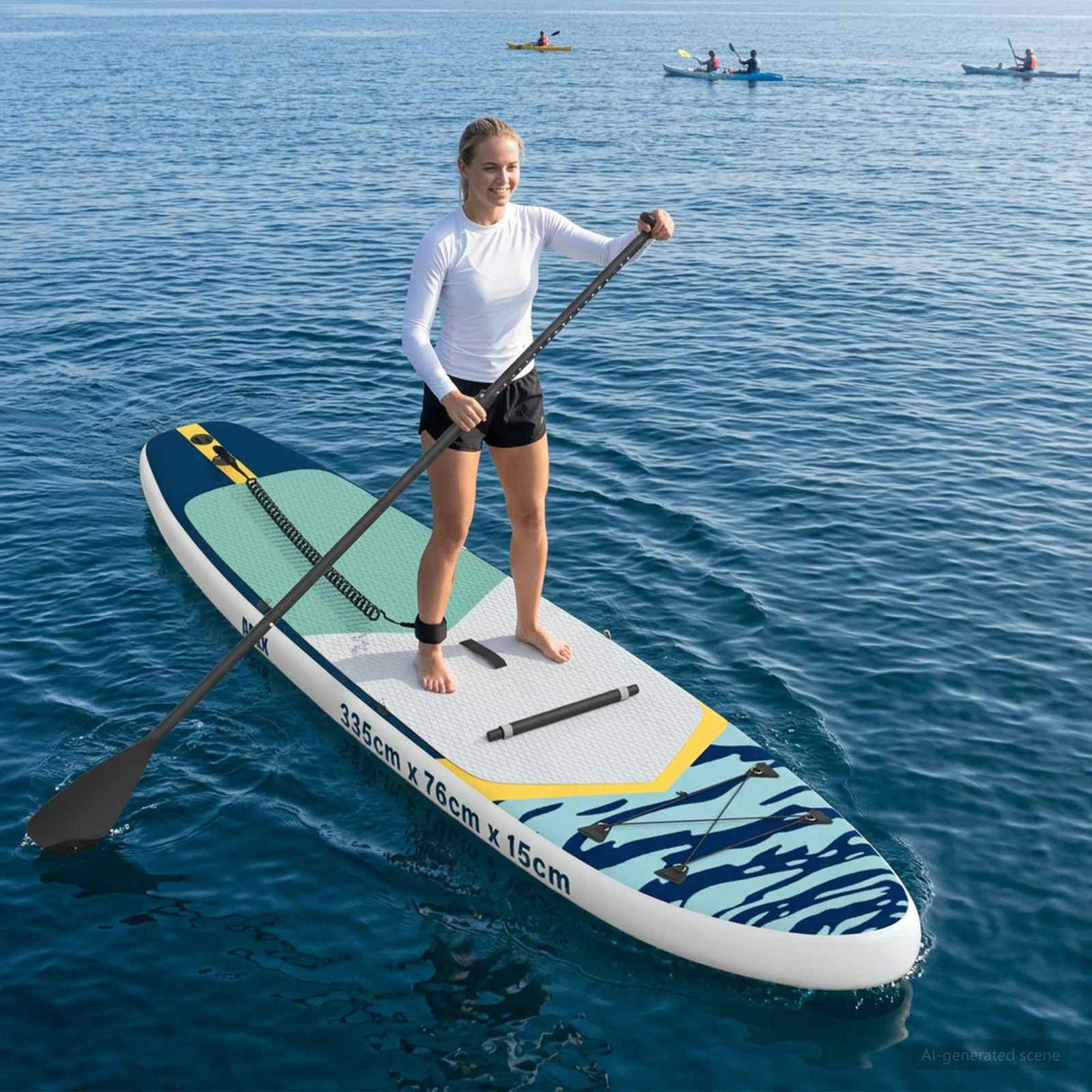 vidaXL SUP Board with Seat 2-in-1 POSEIDON 305 x 76 x 15 cm Green for