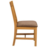vidaXL Dining Chair VENLO 2 pcs Solid Oak Wood 45 x 53 x 92 cm