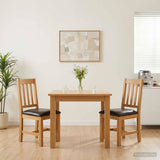vidaXL Dining Chair VENLO 2 pcs Solid Oak Wood 45 x 53 x 92 cm