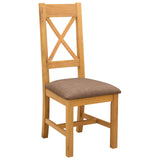 vidaXL Dining Chair 2 pcs Solid Oak Grey 45 x 54 x 105 cm