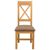 vidaXL Dining Chair 2 pcs Solid Oak Grey 45 x 54 x 105 cm