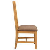 vidaXL Dining Chair 2 pcs Solid Oak Grey 45 x 54 x 105 cm