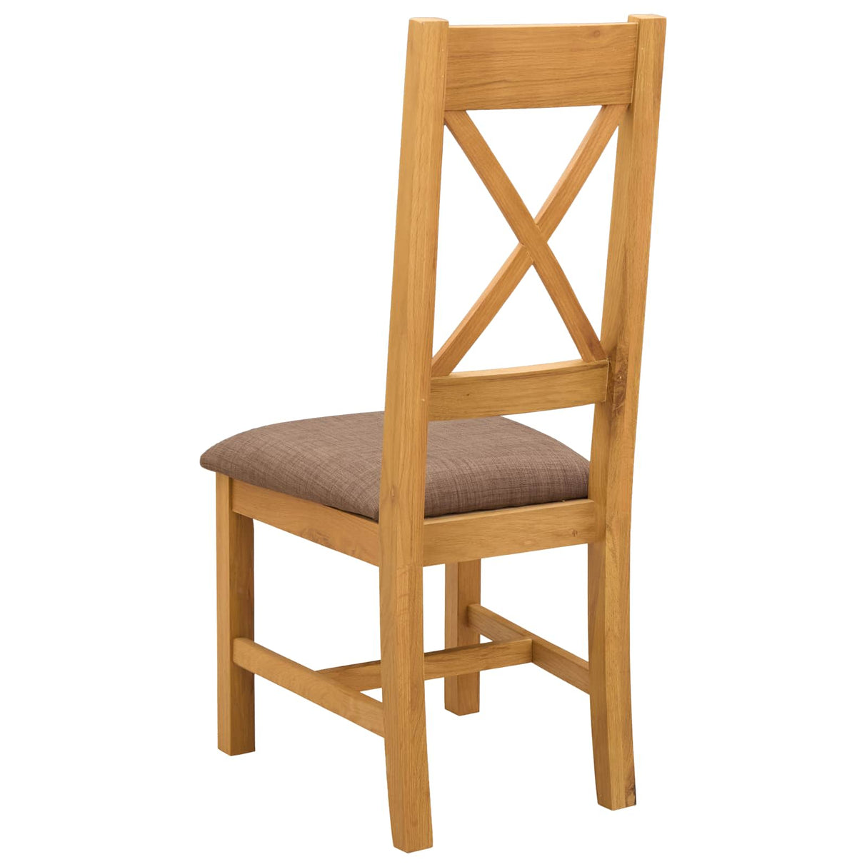 vidaXL Dining Chair 2 pcs Solid Oak Grey 45 x 54 x 105 cm