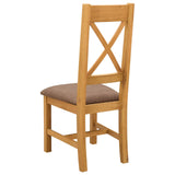 vidaXL Dining Chair 2 pcs Solid Oak Grey 45 x 54 x 105 cm