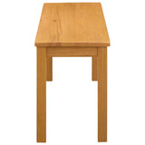 vidaXL Dining Bench 95 x 32 x 45 cm Solid Oak Natural