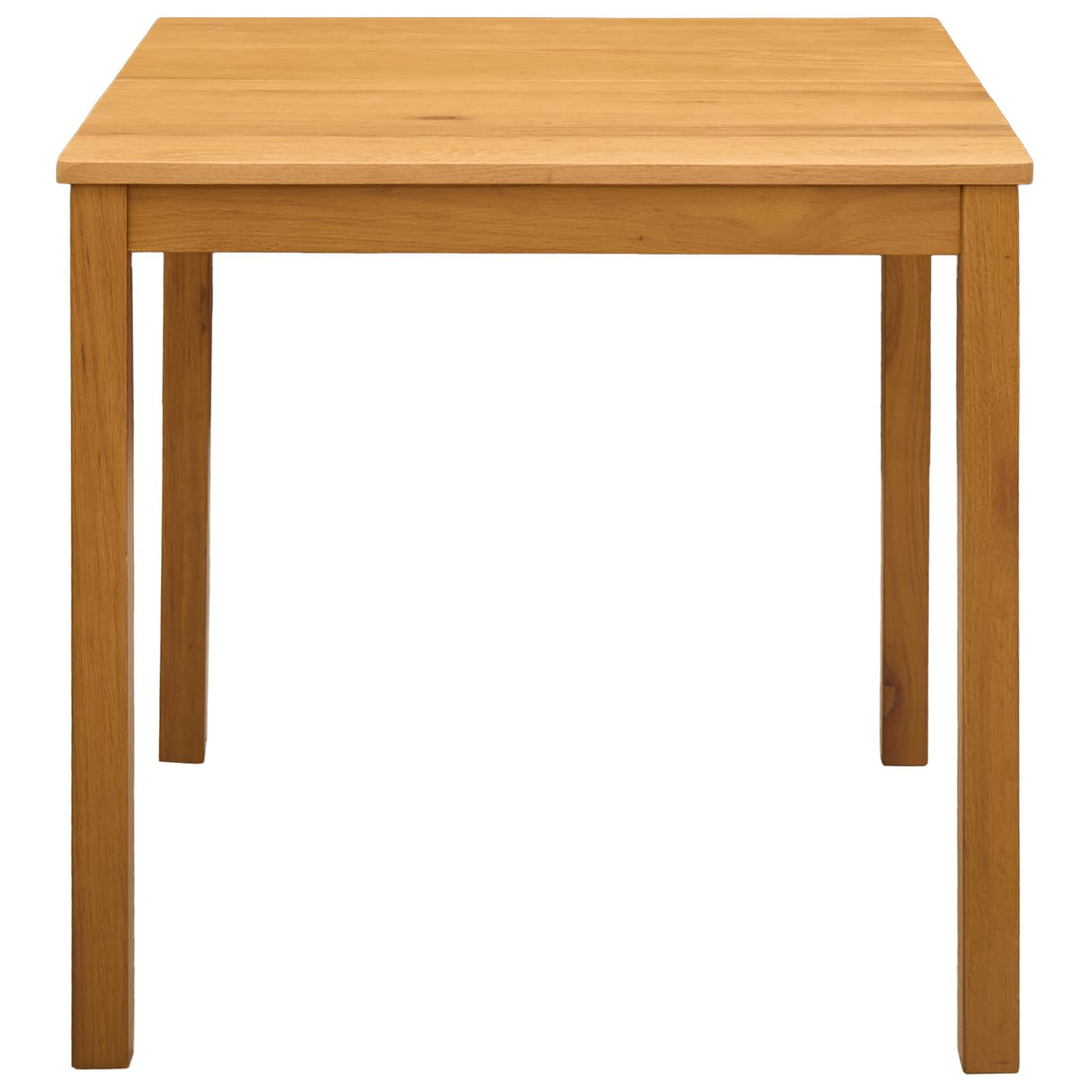 vidaXL Eettafel 75 x 75 x 75,5 cm Massief Eikenhout Naturel Vierkant