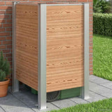 vidaXL Bin Enclosure Brown 161 x 85 x 115 cm Aluminium and WPC