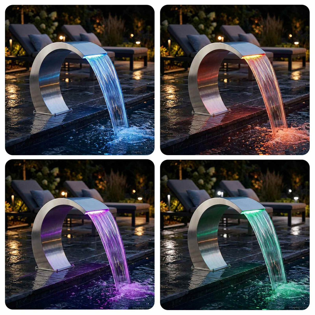 vidaXL Zwembadwaterval 45x30x60 cm roestvrij staal