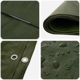 vidaXL Tarpaulin with Eyelets Green 4 x 6 m 260 gsm PE