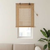 vidaXL Rolgordijn met gordijnen Bruin 60 x 160 cm Bamboe