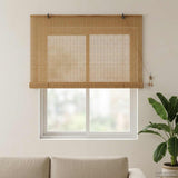 vidaXL Rolgordijn met gordijnen Bruin 60 x 160 cm Bamboe