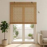 vidaXL Roller Blind with Curtains Natural 60 x 160 cm Bamboo