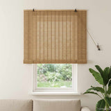 vidaXL Roller Blind with Curtains Natural 60 x 160 cm Bamboo