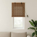 vidaXL Roller Blind with Curtains Brown 60 x 160 cm Bamboo
