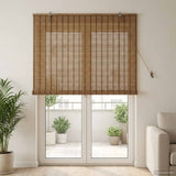 vidaXL Roller Blind with Curtains Brown 60 x 160 cm Bamboo
