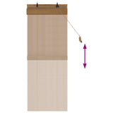 vidaXL Rolgordijn Bruin 40 x 160 cm Bamboe