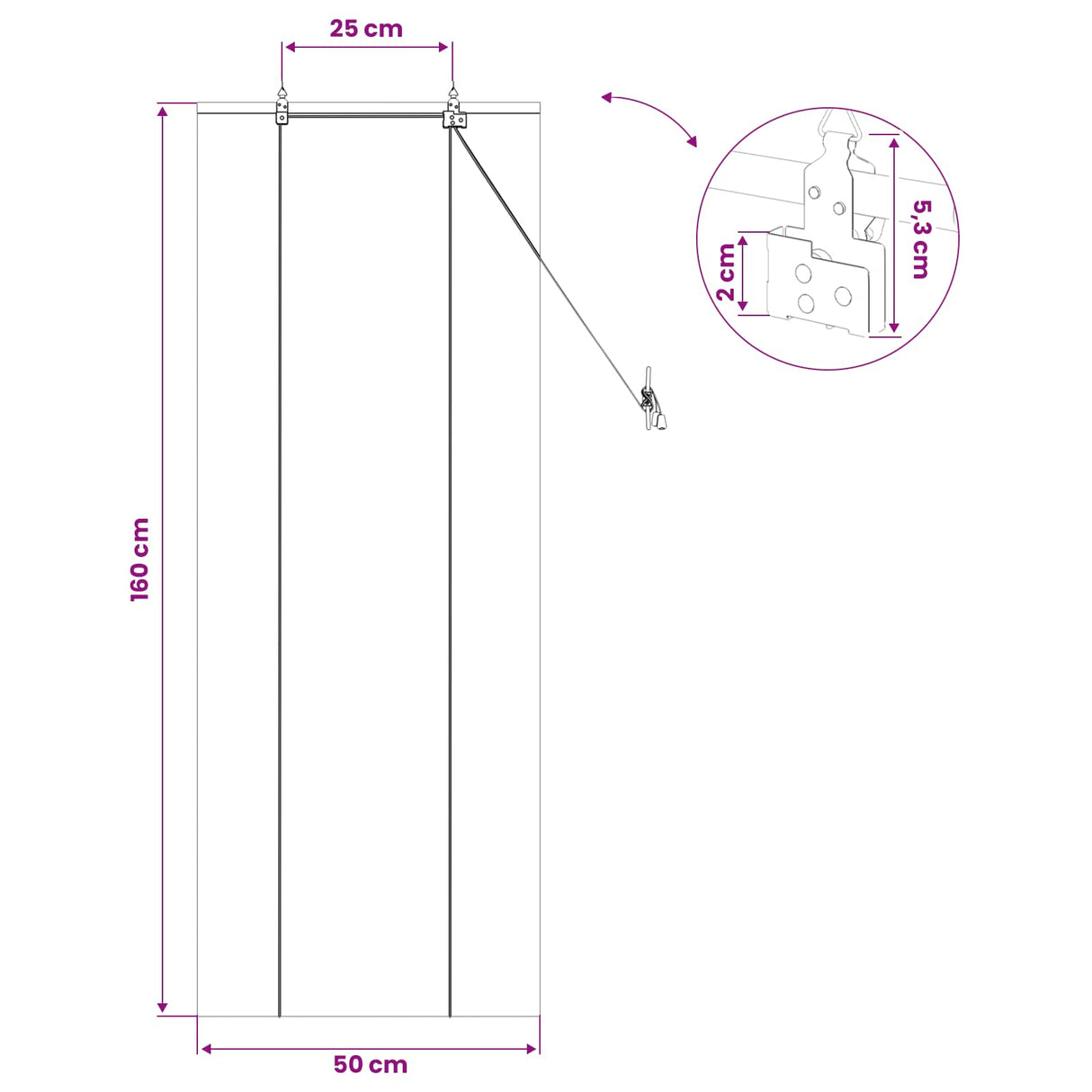 vidaXL Rolgordijn Bruin 40 x 160 cm Bamboe