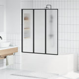 vidaXL Douchescherm Zwart 120 x 2 x 117 cm Aluminium en PP