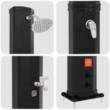 vidaXL Zonne-douche met douchekop en kraan 40 l PVC, ABS, Zinklegering