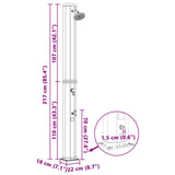 vidaXL Zonne-douche met douchekop en kraan 40 l PVC, ABS, Zinklegering