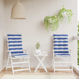 vidaXL Outdoor Cushion 2 pcs Blue and White 120 x 50 x 7 cm Fabric