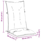 vidaXL Outdoor Cushion 2 pcs Blue and White 120 x 50 x 7 cm Fabric