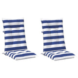 vidaXL Outdoor Cushion 2 pcs Blue and White 120 x 50 x 7 cm Fabric