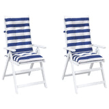 vidaXL Outdoor Cushion 2 pcs Blue and White 120 x 50 x 7 cm Fabric