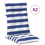 vidaXL Outdoor Cushion 2 pcs Blue and White 120 x 50 x 7 cm Fabric