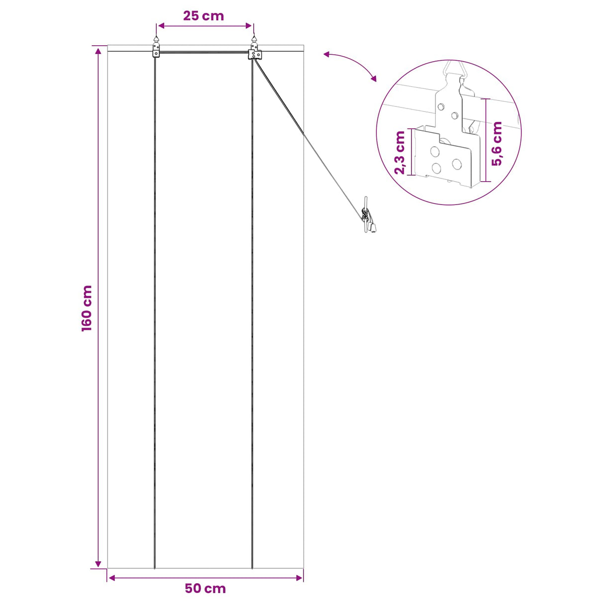 vidaXL Rolgordijn Naturel 40 x 160 cm Bamboe