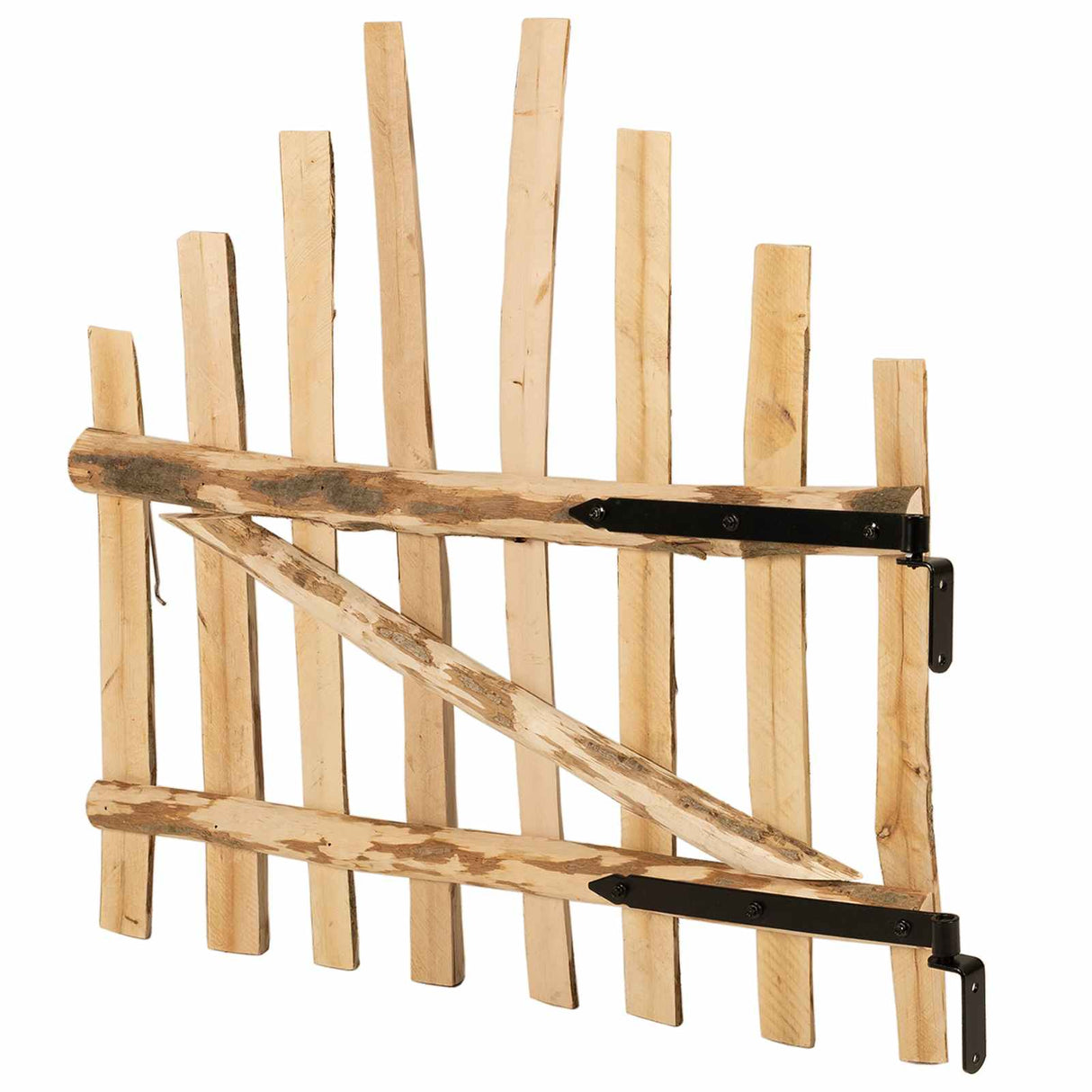 vidaXL Gebogen hekpoort 100 x 90 cm Geïmpregneerd Hazelhout Naturel