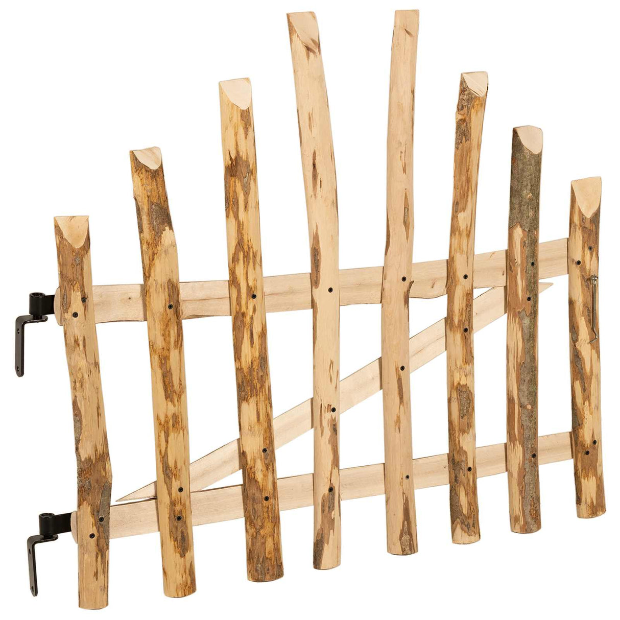 vidaXL Gebogen hekpoort 100 x 90 cm Geïmpregneerd Hazelhout Naturel