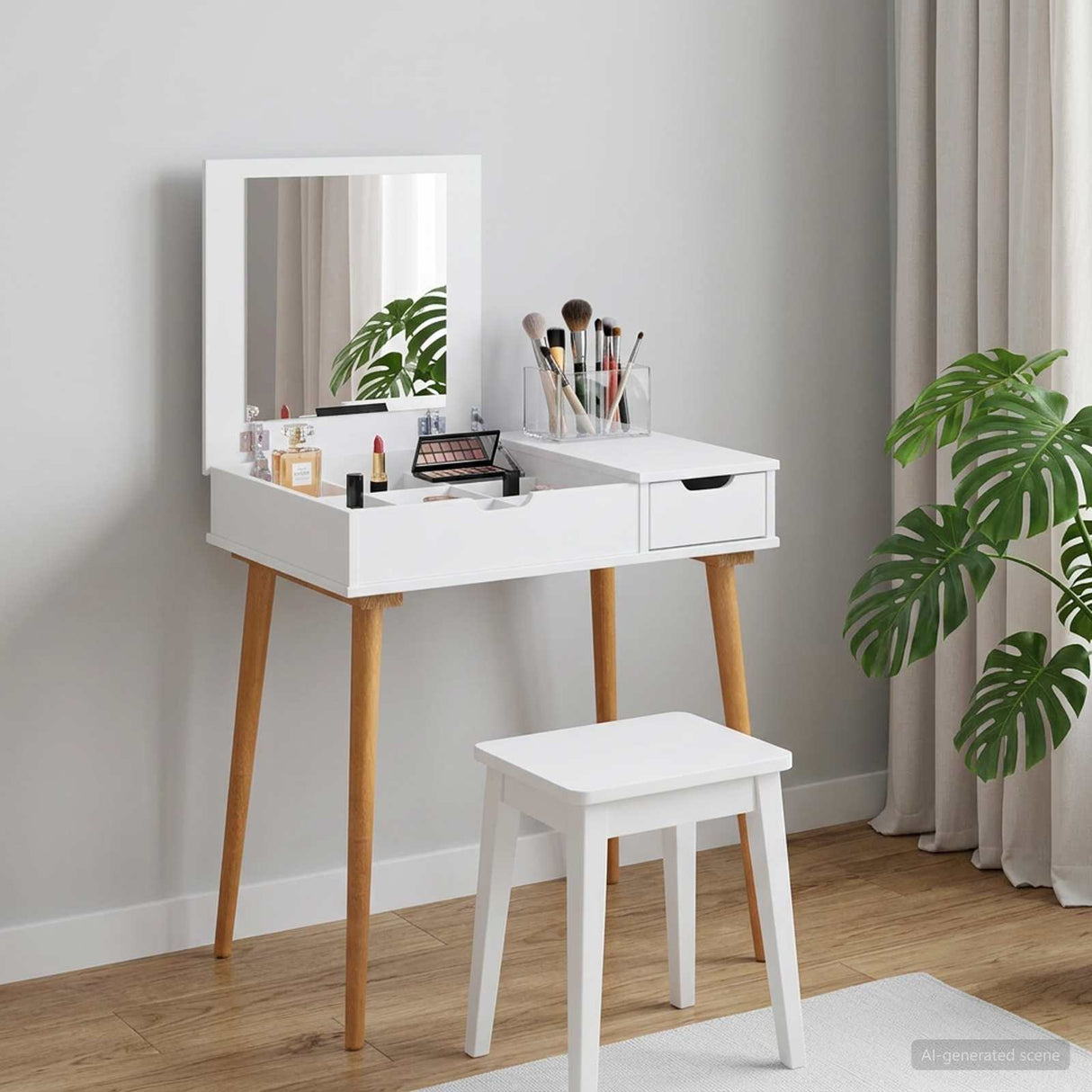 vidaxl Kaptafel FAUSKE Wit 76 x 50 x 78 cm